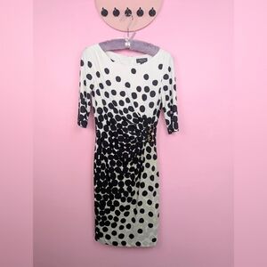 Tahari Arthur S. Levine Petite Dot Print Jersey Sheath Dress
